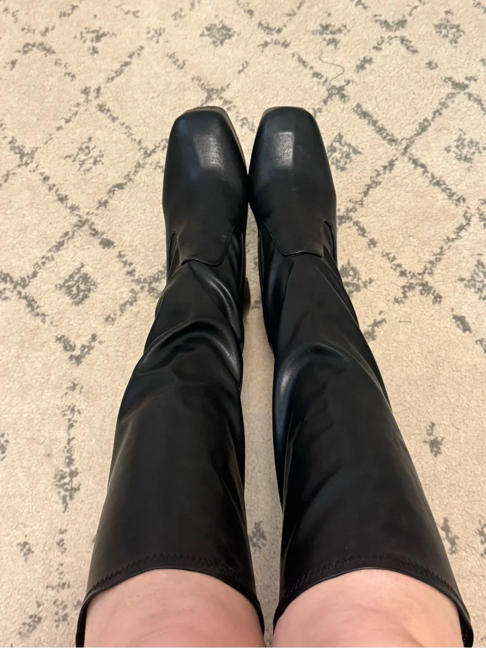 Forever 21 Black Platform Knee-High Women's Boots 8W